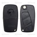FIA05KS - CARCASA PLEGABLE MANDO FIAT 3 BOTONES (NEGRA)