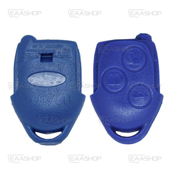 FO05KS - CARCASA DE MANDO FORD AZUL TRANSIT FIJO 3 BOTONES