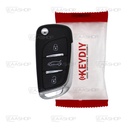 KD07RC - TELEMANDO PLEGABLE 3 BOTONES KEYDIY TIPO DS MULTIFUNCIÓN