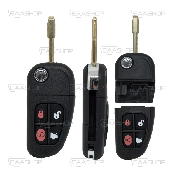 JG01KS - CARCASA MANDO PLEGABLE JAGUAR 4 BOTONES X-TYPE,