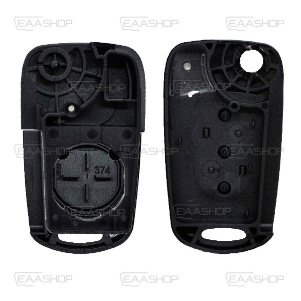 HY06KS - CARCASA DE MANDO PLEGABLE 3 BOTONES HYUNDAI (PERFIL KIA7)