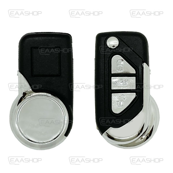 PSA33KS - CARCASA DE MANDO PLEGABLE 3 BOTONES PEUGEOT (PERFIL VA2)
