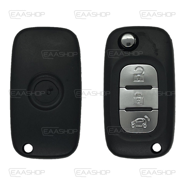 MB18KS - CARCASA DE MANDO PLEGABLE 3 BOTONES MERCEDES BENZ (PERFIL VA2)