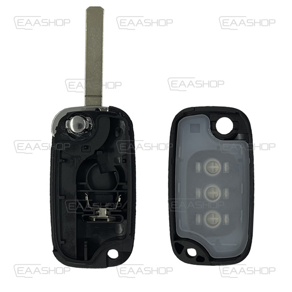 MB18KS - CARCASA DE MANDO PLEGABLE 3 BOTONES MERCEDES BENZ (PERFIL VA2)