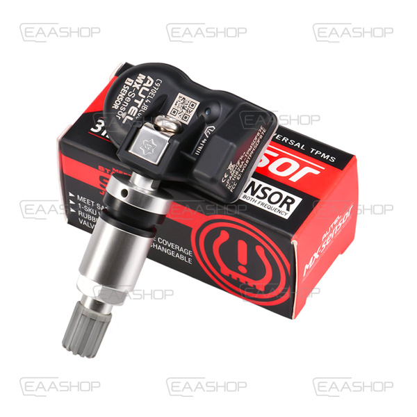 AUT99 - SENSOR VÁLVULA TPMS UNIVERSAL 433MHZ / 315MHZ METÁLICO CON SISTEMA DE TORNILLO