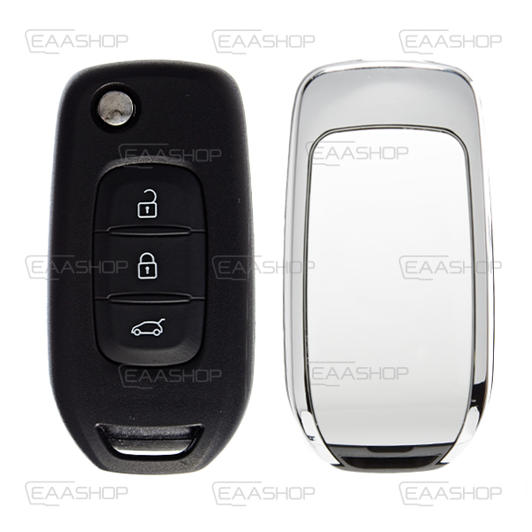 RE27KS - CARCASA DE MANDO PLEGABLE RENAULT 3 BOTONES (PERFIL VA2)
