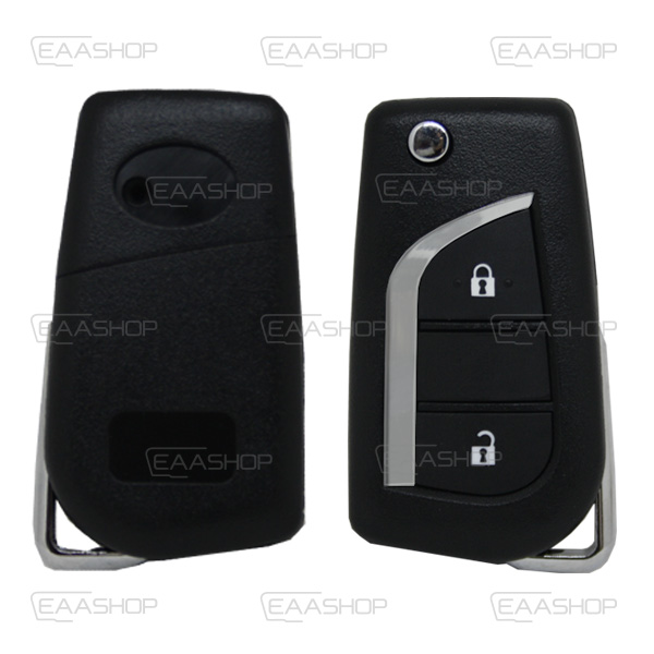 TT13KS - CARCASA PLEGABLE TOYOTA 3 BOTONES (PERFIL V2)