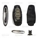 VAG12KS - CARCASA DE MANDO VW KEY LES 3 BOTONES (CROMADA)