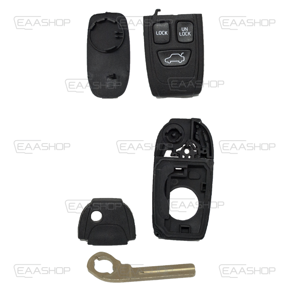 VV01KS - CARCASA DE MANDO VOLVO PLEGABLE 3 BOTONES