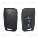 VAG14KS - CARCASA DE MANDO KEYLESS VW 3 BOTONES CON ESPADIN HU162