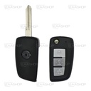 NS06KS - CARCASA DE MANDO PLEGABLE NISSAN 3 BOTONES