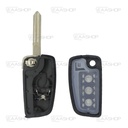 NS06KS - CARCASA DE MANDO PLEGABLE NISSAN 3 BOTONES