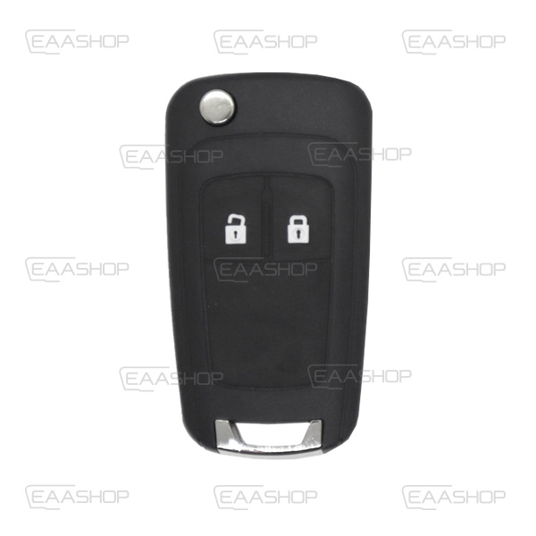 CH05KS - COQUE TÈLÈCOMMANDE PLIANTE 2 BOUTONS CHEVROLET (LAME HU100)