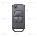 MB03KS - REMOTE KEY SHELL FOLDING 3 BUTTONS MERCEDES BENZ (PROFILE HU64) INFRARED