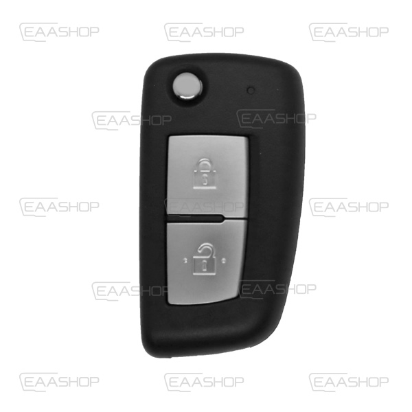 NS05KS - COQUE TÉLÉCOMMANDE PLIABLE 2 BOUTONS NISSAN (LAME NSN14) 