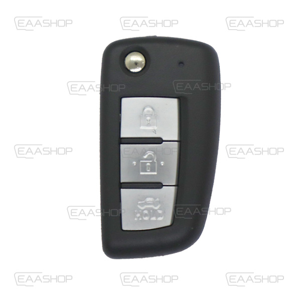 NS06KS - COQUE TÉLÉCOMMANDE PLIABLE 3 BOUTONS NISSAN (LAME NSN14)