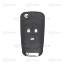 OP06KS - REMOTE KEY SHELL FOLDING 3 BUTTONS OPEL (PROFILE HU100)