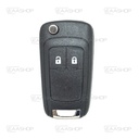 OP08KS - REMOTE KEY SHELL FOLDING 2 BUTTONS OPEL (PROFILE HU100)