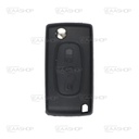 PSA12KS - COQUE TÉLÉCOMMANDE PLIABLE 2 BOUTONS PSA (LAME HU83)