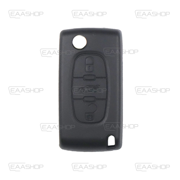 PSA16KS - FOLDING REMOTE KEY SHELL 3 BUTTONS PSA (PROFILE HU83)