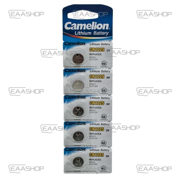 CR1225 - PACK 5 PILAS DE BOTON DE LITIO CR1225