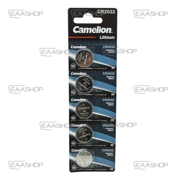 CR2032 - PACK 5 PILAS DE BOTON DE LITIO CR2032