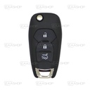 CH08KS - COQUE TÈLÈCOMMANDE PLIANTE 3 BOUTONS CHEVROLET (LAME HU100)