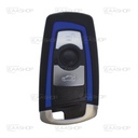 BW12KS - CARCAÇA DE COMANDO KEYLESS 3 BOTÕES BMW (AZUL) (PERFIL HU100R)