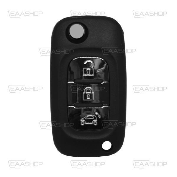 MB12KS - REMOTE KEY SHELL FOLDING 3 BUTTONS MERCEDES BENZ (PROFILE VA2)
