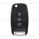 HY23KS - CARCAÇA DE COMANDO DOBRÁVEL 3 BOTÕES HYUNDAI/KIA (PERFIL KIA7)