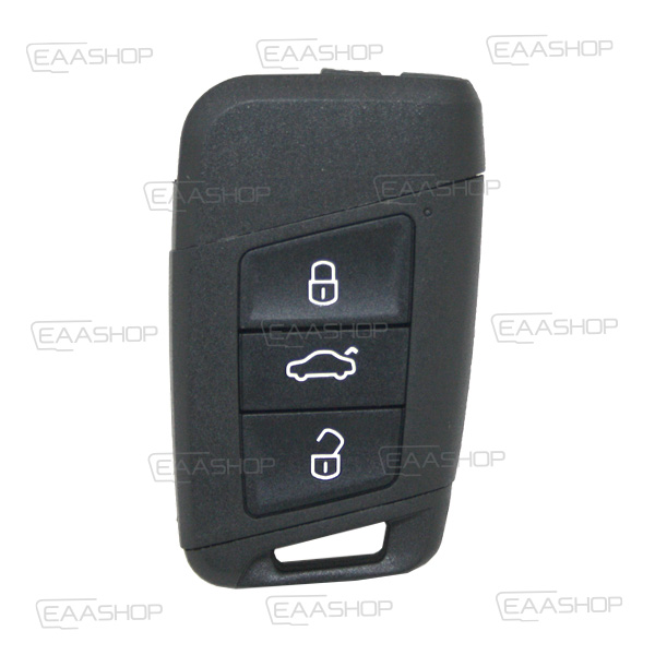 VAG14KS - COQUE DE TÉLÉCOMMANDE KEYLESS 3 BOUTONS VOLKSWAGEN (LAME HU162)