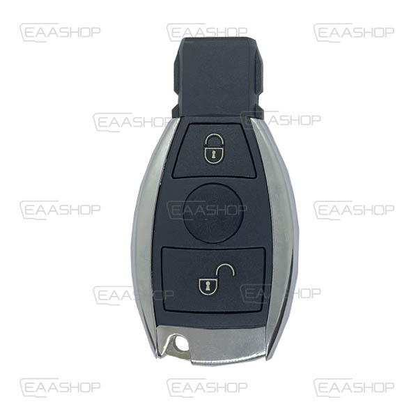MB14KS - CARCASA DE MANDO INSERTABLE 2 BOTONES MERCEDES BENZ (PERFIL HU64)