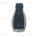 MB14KS - COQUE DE TÉLÉCOMMANDE INSERÁBLE 2 BOUTONS MERCEDES BENZ (LAME HU64)
