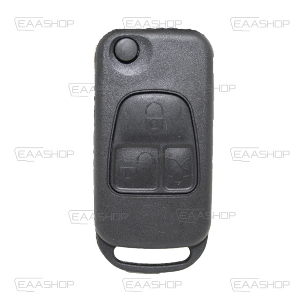 MB17KS - REMOTE KEY SHELL FOLDING 3 BUTTONS MERCEDES BENZ (PROFILE HU64) RADIO FREQUENCY
