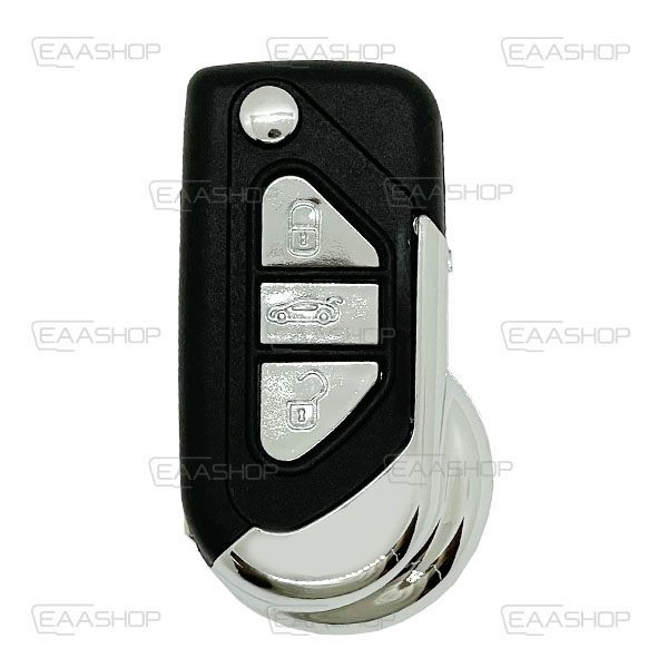 PSA33KS - REMOTE KEY SHELL FOLDING 3 BUTTONS PEUGEOT (PROFILE VA2)