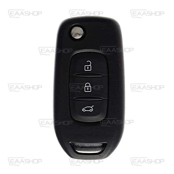 RE27KS - BOÎTIER TÉLÉCOMMANDE PLIABLE RENAULT 3 BOUTONS (PROFIL VA2)